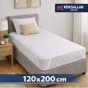Tek Kişilik 120x200 cm Dört Köşe Lastikli Kapitone Alez – Yatak Koruyucu